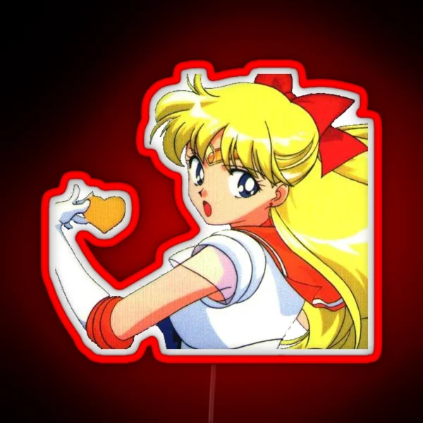 Sailor Venus Heart RGB Neon Sign