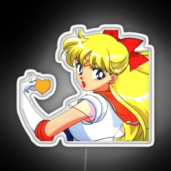 Sailor Venus Heart RGB Neon Sign