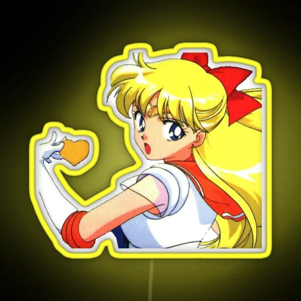 Sailor Venus Heart RGB Neon Sign
