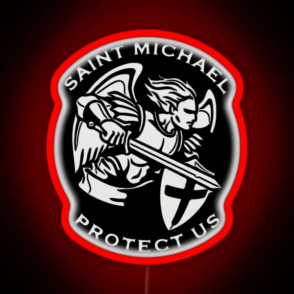 Saint Michael St Michael The Archangel RGB Neon Sign