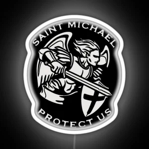 Saint Michael St Michael The Archangel RGB Neon Sign