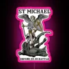 RGB LED Saint Michael Archangel Defender Battle Wall Art Decoration