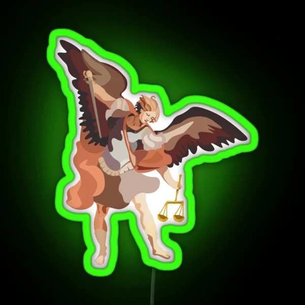 Saint Michael The Archangel RGB Neon Sign