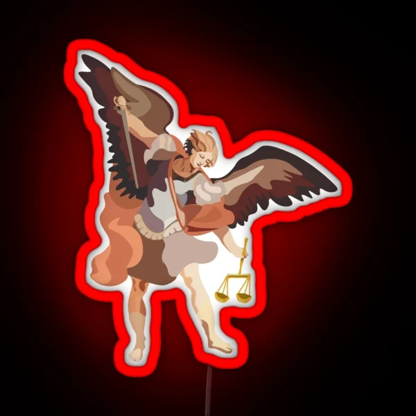 Saint Michael The Archangel RGB Neon Sign