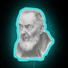 Beautiful Saint Padre Pio Portrait LED Neon Sign Illuminated Decoration Online