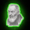 Saint Padre Pio Inspirational RGB Neon Sign for Catholic Home Decor