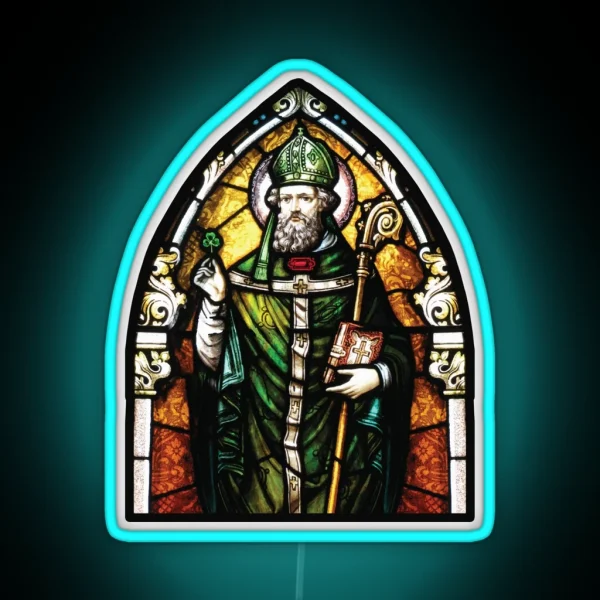 Saint Patrick Christian Church Glass Celtic RGB Neon Sign