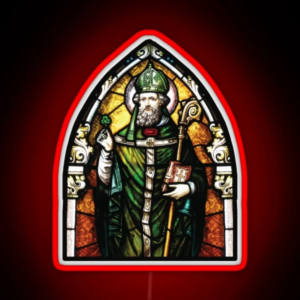Saint Patrick Christian Church Glass Celtic RGB Neon Sign