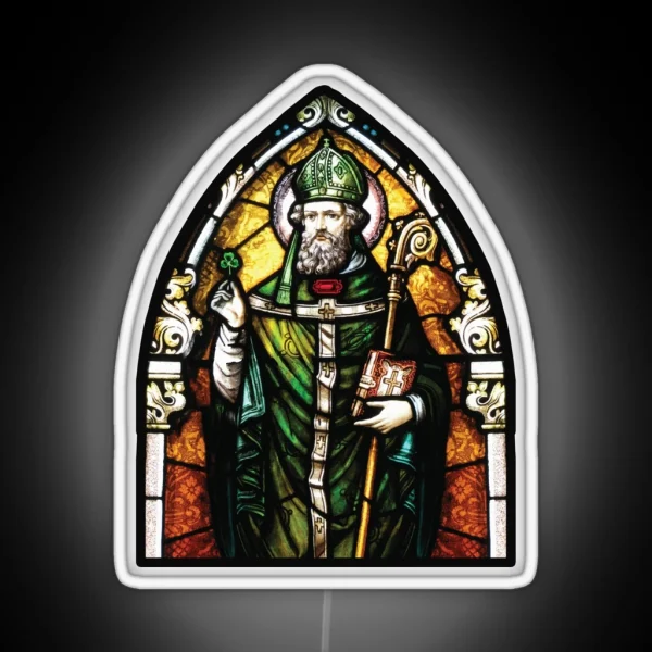 Saint Patrick Christian Church Glass Celtic RGB Neon Sign