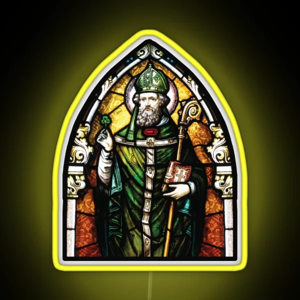 Saint Patrick Christian Church Glass Celtic RGB Neon Sign