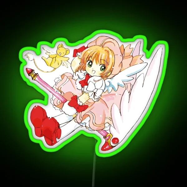 Sakura Cardcaptor And Kerberos RGB Neon Sign