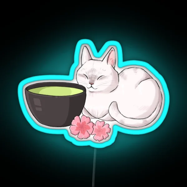 Sakura Cat RGB Neon Sign