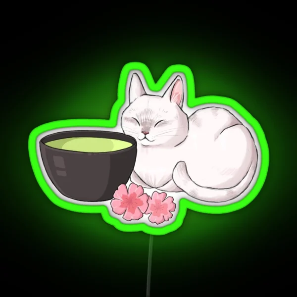 Sakura Cat RGB Neon Sign