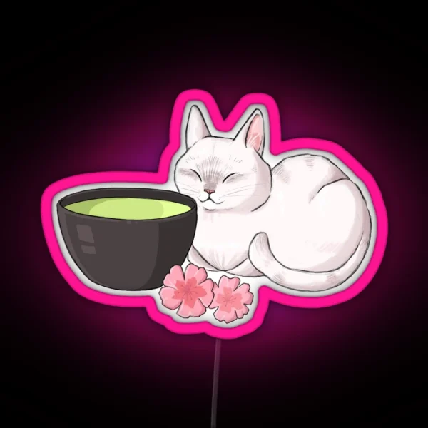 Sakura Cat RGB Neon Sign