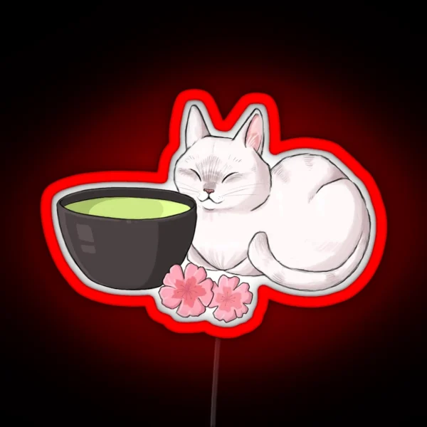 Sakura Cat RGB Neon Sign