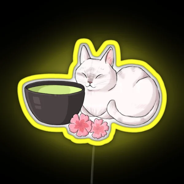 Sakura Cat RGB Neon Sign