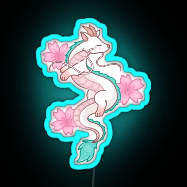 Sakura Dragon RGB Neon Sign