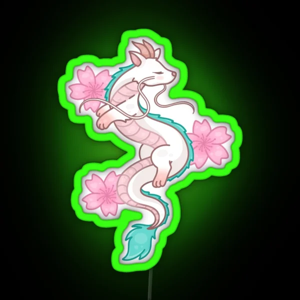 Sakura Dragon RGB Neon Sign