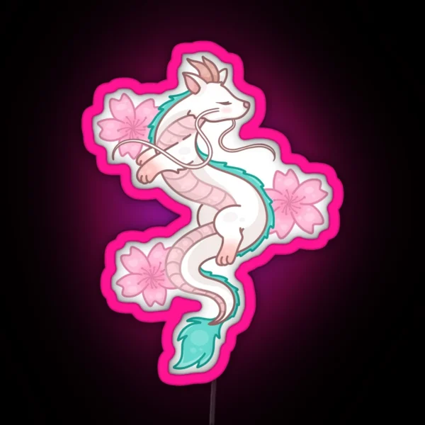 Sakura Dragon RGB Neon Sign