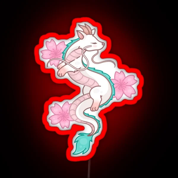 Sakura Dragon RGB Neon Sign