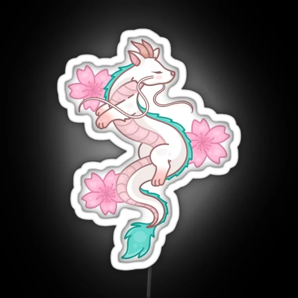 Sakura Dragon RGB Neon Sign