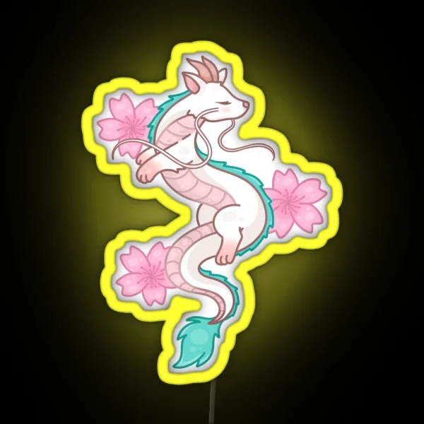 Sakura Dragon RGB Neon Sign