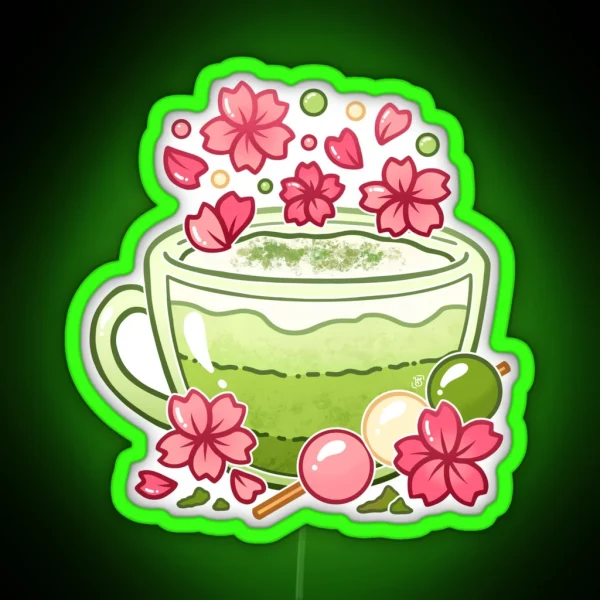 Sakura Matcha Tea RGB Neon Sign