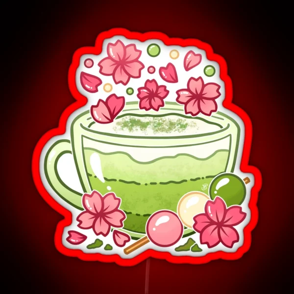 Sakura Matcha Tea RGB Neon Sign