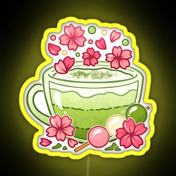 Sakura Matcha Tea RGB Neon Sign