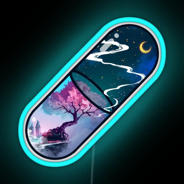 Sakura Pill RGB Neon Sign