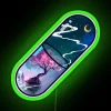 Vibrant Sakura Pill Sign with Color-Changing RGB Neon Accents Illuminated