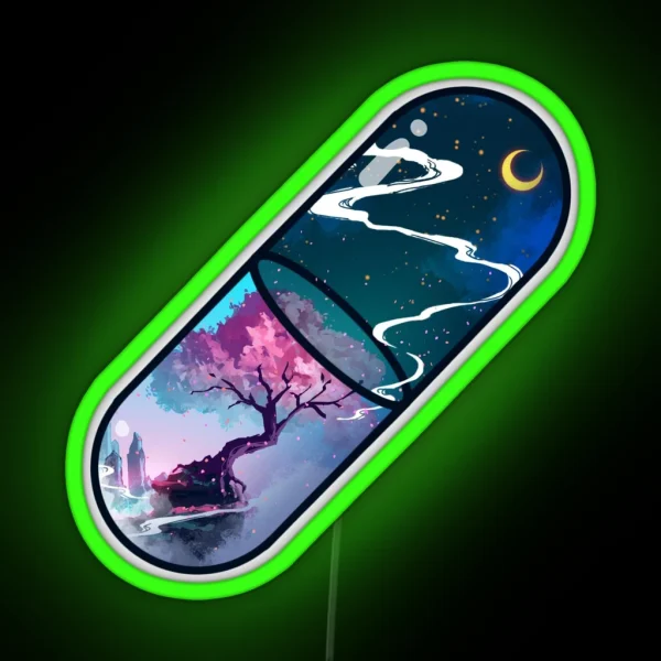 Sakura Pill RGB Neon Sign
