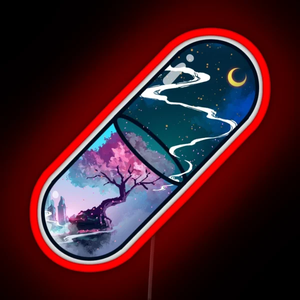 Sakura Pill RGB Neon Sign