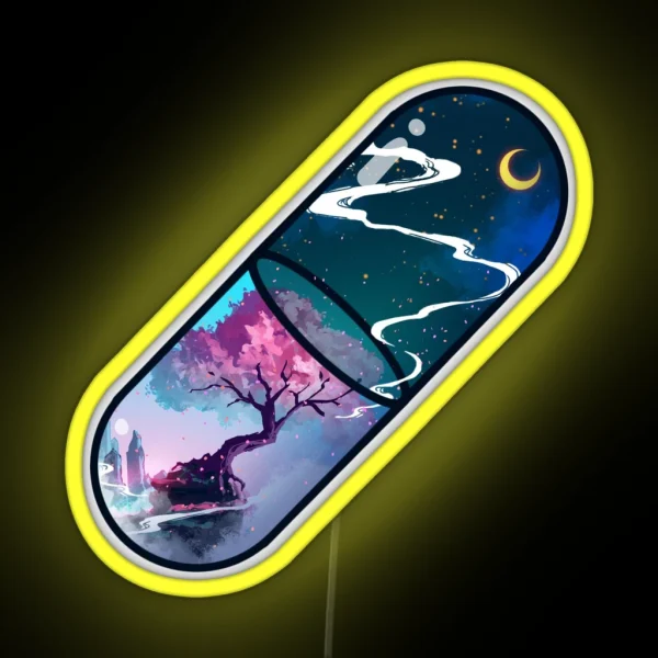 Sakura Pill RGB Neon Sign