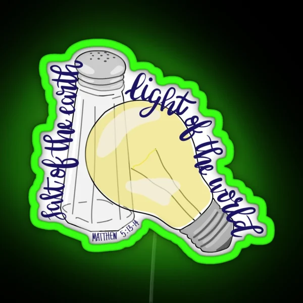 Salt And Light Bible Verse Christian Scripture RGB Neon Sign