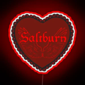 Saltburn Film Heart Angel Wings Logo Led RGB Neon Sign