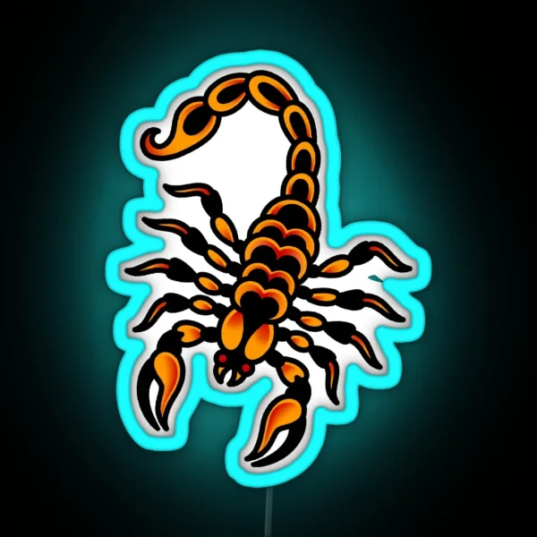 Salty Dog American Traditional Scorpion RGB Neon Sign
