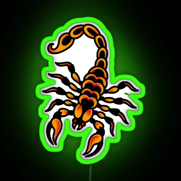 Salty Dog American Traditional Scorpion RGB Neon Sign