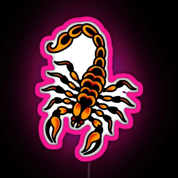 Salty Dog American Traditional Scorpion RGB Neon Sign
