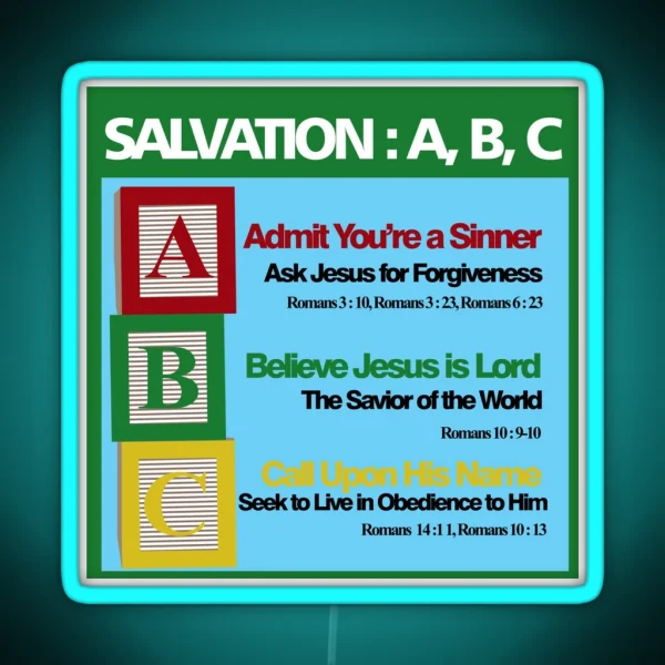 Salvation ABC RGB Neon Sign