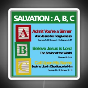 Salvation ABC RGB Neon Sign