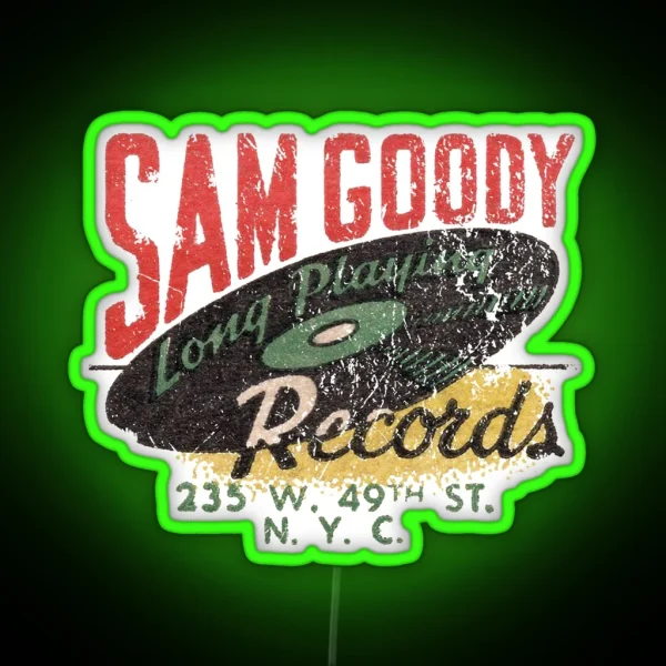 Sam Goody Records RGB Neon Sign