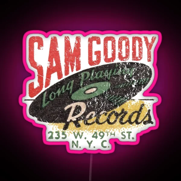 Sam Goody Records RGB Neon Sign