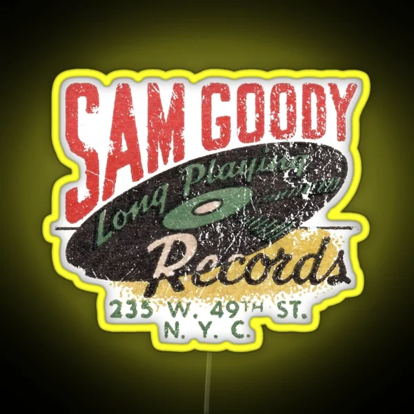 Sam Goody Records RGB Neon Sign