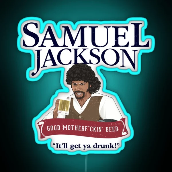 Samuel Jackson Good Motherf Ckin Beer RGB Neon Sign
