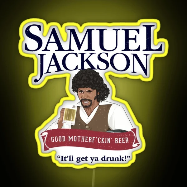 Samuel Jackson Good Motherf Ckin Beer RGB Neon Sign