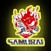 High-Quality Customizable Samurai Logo LED Neon Sign with Vibrant RGB Lighting