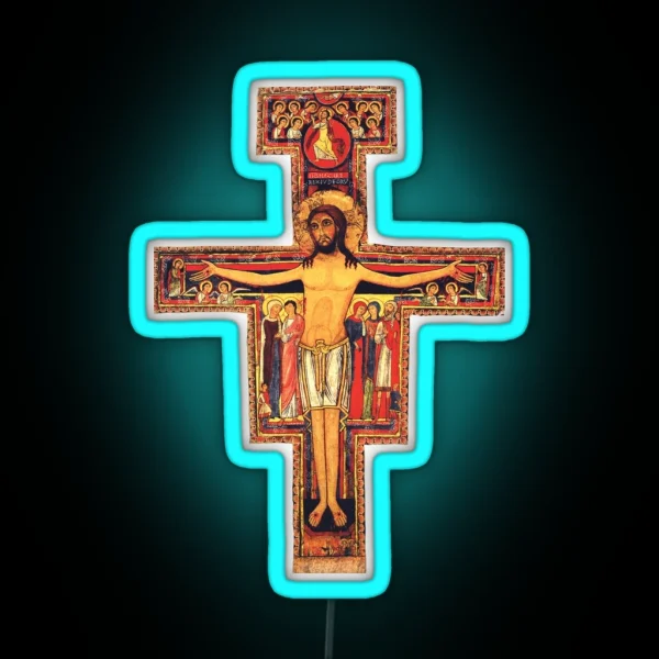 San Damiano Cross RGB Neon Sign