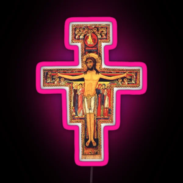 San Damiano Cross RGB Neon Sign