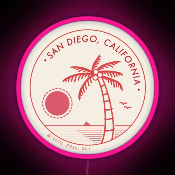San Diego California RGB Neon Sign